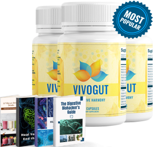 VivoGut three bottle pack with four free bonus eBooks